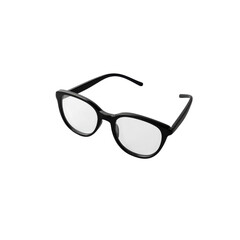 Fototapeta premium Stylish Black Cat-Eye Glasses for Fashionable Looks in Everyday Settings on transparent background