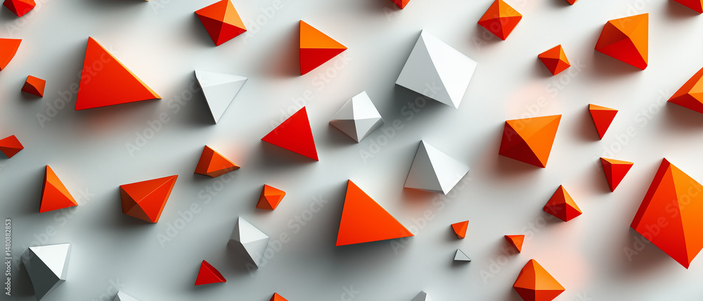 Aufkleber colorful geometric shapes create an abstract design with varying textures and angles ai, geometric, 