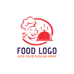 vegetarian food restaurant logo design vector