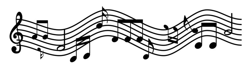 wavy music notes © afiatun