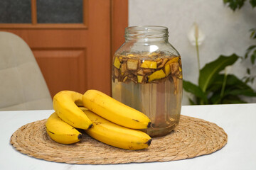Preparing organic banana peel fertilizer for plants at home