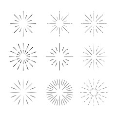 Firework Icon Set Vector Design.