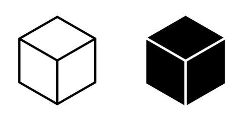 box set icon, line design Symbol isolated white background. vector illustration. color editable.