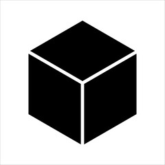 box icon, line design Symbol isolated white background. vector illustration. color editable.