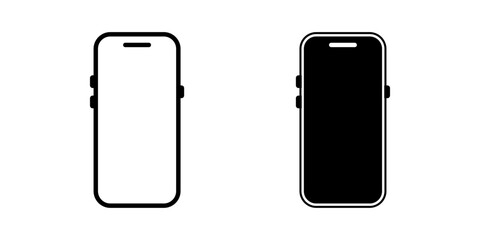 phone set icon, line design Symbol isolated white background. vector illustration. color editable.