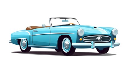 Professional Cartoon Vector Illustration of Convertible Car for Various Uses