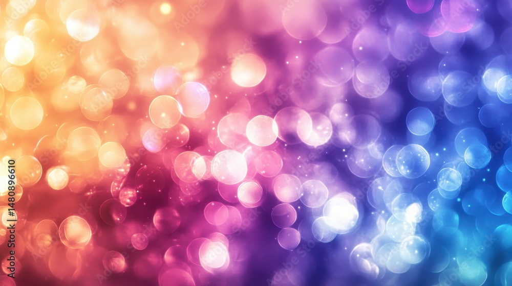 Poster dreamy color harmony: iridescent abstract blend with soft light and smooth gradient in a beautiful b