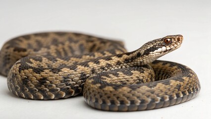 Fototapeta premium Common European Adder on studio background 