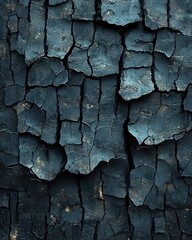 Deep teal cracked texture resembling aged, weathered surface.  Irregular, fragmented pattern