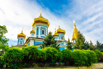 Golden domes of the Ciuflea Monastery of Chisinau,  Moldova