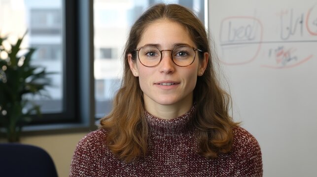 Portrait of a young professional woman in office setting