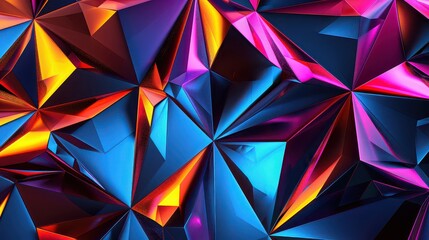 Abstract polygon background with vibrant colors showcasing a modern and dynamic design element art