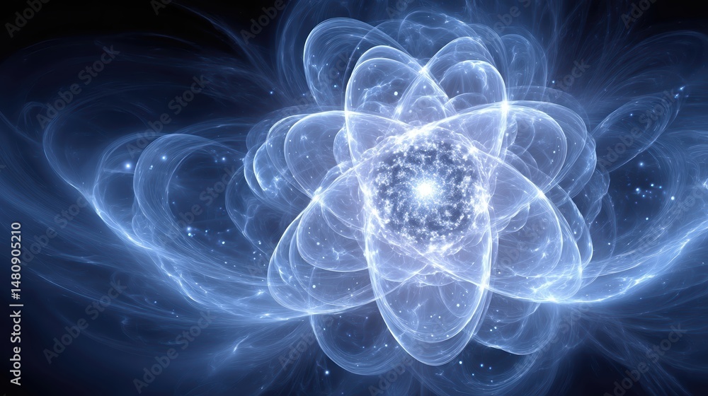 Poster exploration of the quantum realm through visualization of subatomic particles and molecules