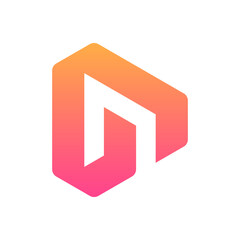 Fototapeta premium Letter G play modern minimal logo design