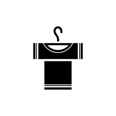 Hanging t-shirt silhouette design suitable for various creative projects and apparel design