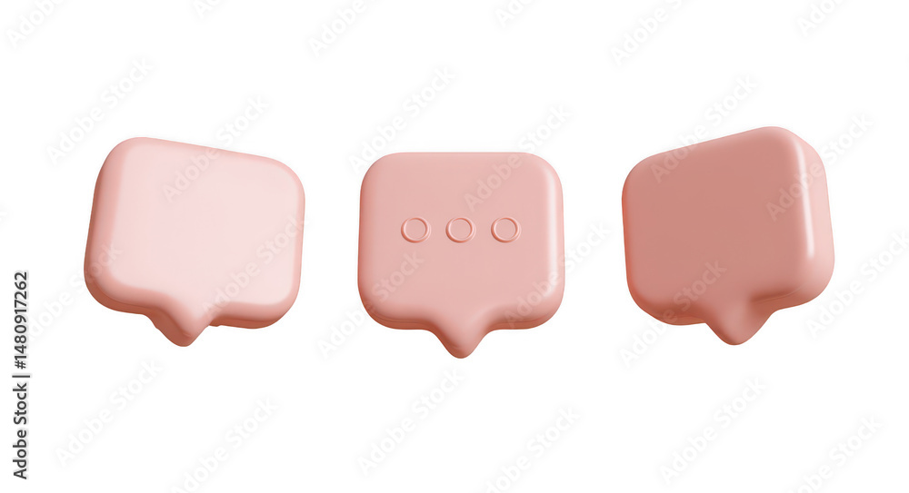 Fototapete An icon of three dots in an array on the top left and right, a chat bubble with rounded corners, png, transparent