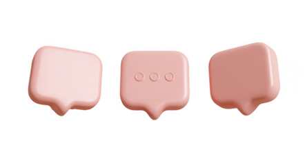 An icon of three dots in an array on the top left and right, a chat bubble with rounded corners, png, transparent