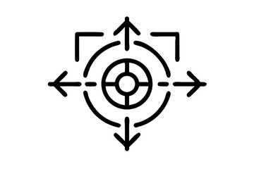 Target Icon Floating Layers, 3D Depth, and Vector Design