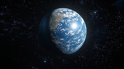 Animated Earth showing historic tidal locking scenario of early Moon Early Tidal History Ancient tidal simulation Historical orbital render Digital art