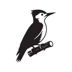 Naklejka premium Woodpecker on a branch