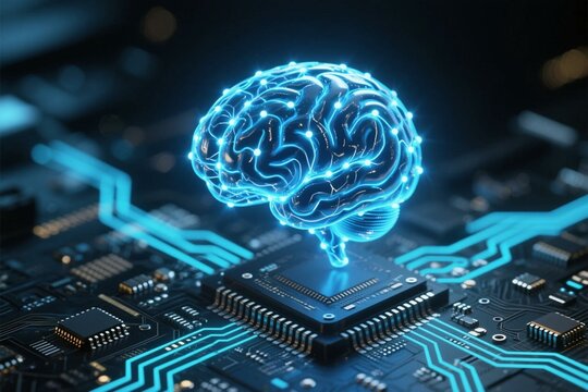 Digital brain concept representing artificial intelligence and futuristic technology