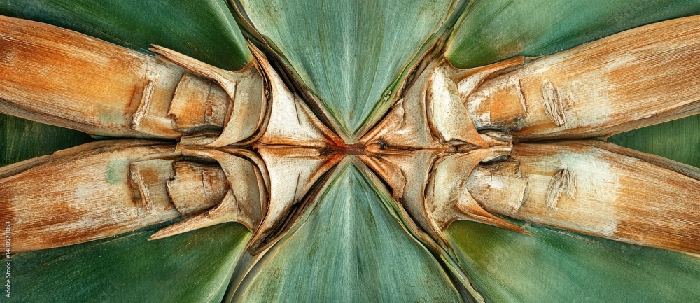 Poster close-up view of a vibrant leaf showcasing intricate vein patterns and a gradient of colors. set aga