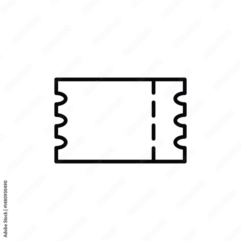 Poster ticket outline icon vector design good for web or mobile app