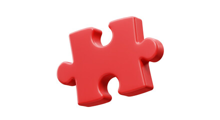 Red Puzzle Piece Solution Connection Teamwork Success