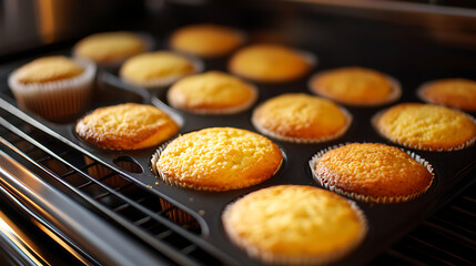  Baking an American recipe for cornbread muffins (3)