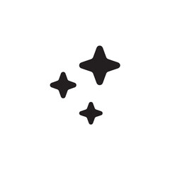 Sparkle and twinkle star icon black silhouette Vector