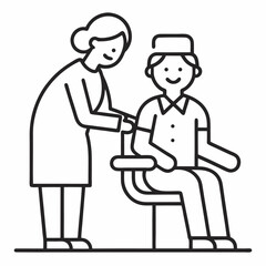 Healthcare professionals provide care and support