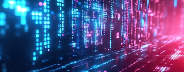 Fototapeta premium A vibrant abstract representation of flowing light trails in shades of orange. pink. and blue. creating a dynamic visual effect suitable for digital backgrounds or modern design