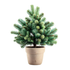 Potted Artificial Pine Tree Realistic Miniature Christmas Evergreen