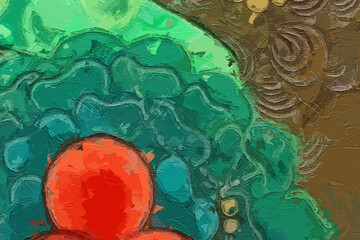 Various oil paintings, flowers, fruits, sheep, ducks, lotus flowers, lotus leaves, landscapes, woodpeckers, marine creatures