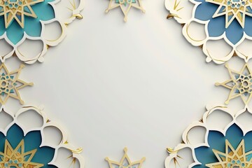 Obraz premium Asian islamic indian style pattern background gold lining