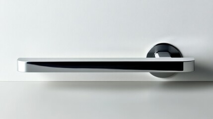 Sleek chrome door handle modern minimalist interior design element