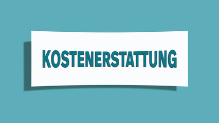 Kostenerstattung (Reimbursement of costs) - A card isolated on light green background.