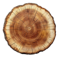 Fototapeta premium A Close-up View Of A Tree Trunk Cross-section Revealing Its Intricate Growth Rings The Rings Are A Beautiful Display Of The Tree's Age And History With The Center Showing The Oldest Part And The Outer