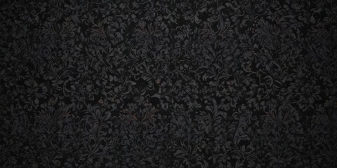 Fototapeta premium Intricate black damask, seamless floral vines , gothic, decor