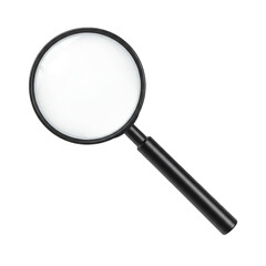Magnifying glass isolated on transparent background