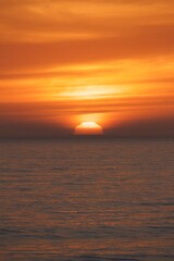 gorgeous beautiful pink orange yellow sunset golden hour in pacific beach san diego california