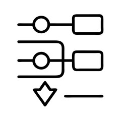 Line art infographic elements with flowchart and arrows design  