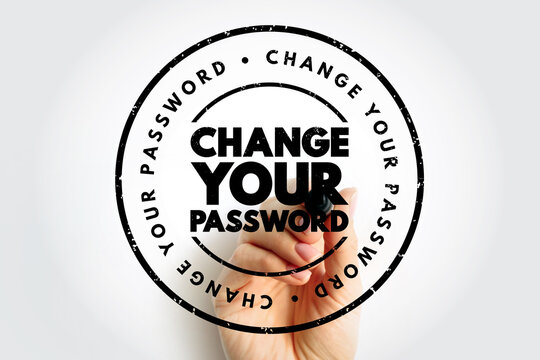 Change Your Password text stamp, concept background