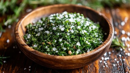 Fresh herb and salt seasoning blend