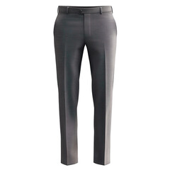 Gray formal trousers with a textured pattern isolated on transparent background