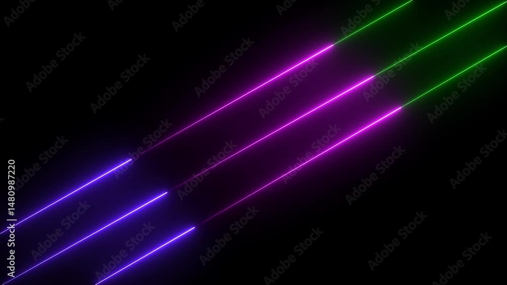 Poster abstract glowing color neon lines motion .colorful neon line moving on background .abstract neon lin