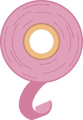 Pink insulating tape roll featuring a piece hanging down, ready for use in packaging, repairs, electrical insulation, and various other practical applications