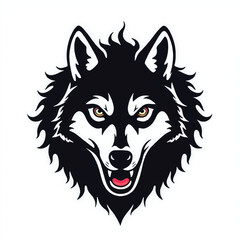 Wolf logo, wolf mascot. Minimalistic wolf logo icon. Wolf Logo Vector Illustration 