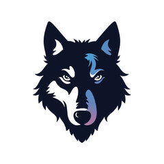 Wolf logo, wolf mascot. Minimalistic wolf logo icon. Wolf Logo Vector Illustration 