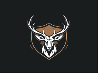 Deer logo design. Minimalistic Deer symbol for logo design. 